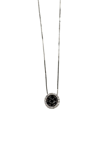 Collana Soranzo Gioielli Donna Pietre Preziose in Oro bianco Diamante Black 0.15 Ct GI10385777 - GI10385777